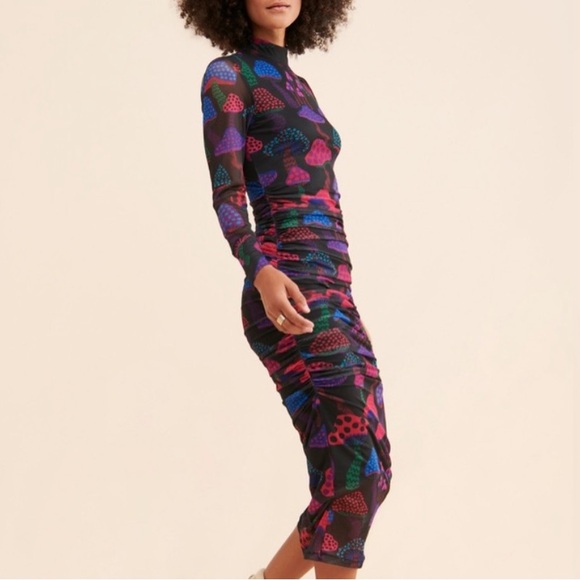 Farm Rio Neon Mushroom Tulle Dress - Picture 2 of 4